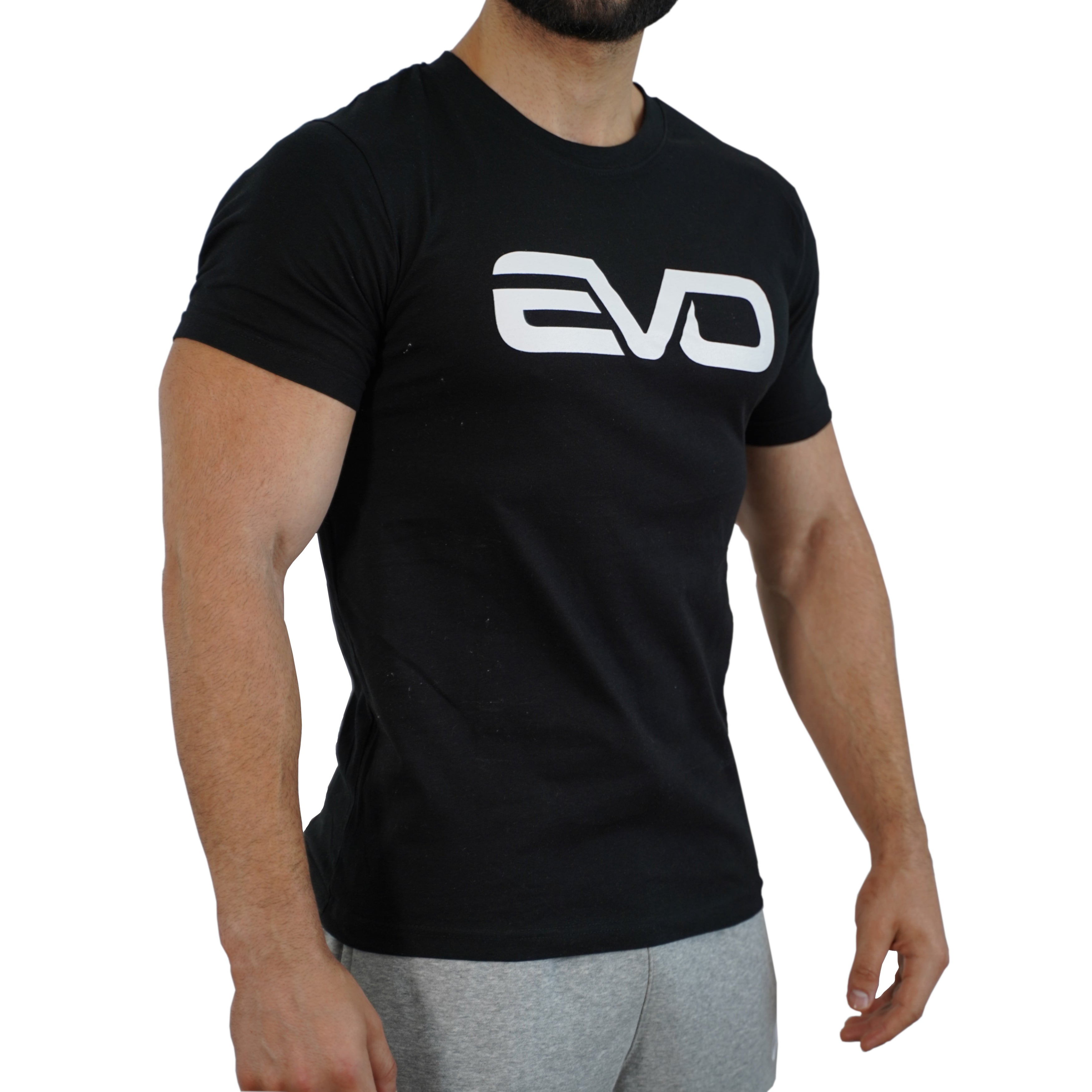EVO CLASSIC Black T-Shirt mit EVO-Logo auf der Vorderseite